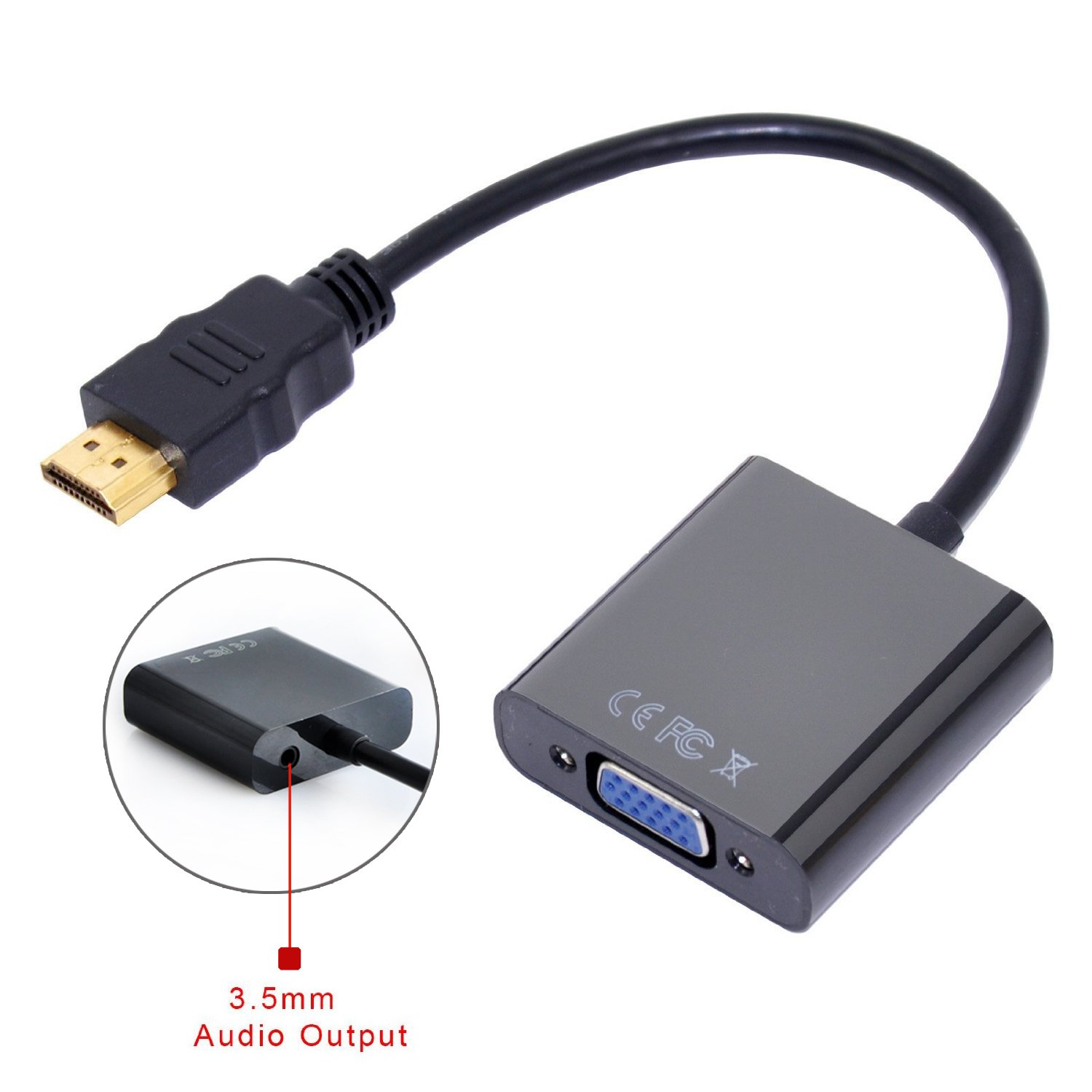 HDMI Male to VGA Fema